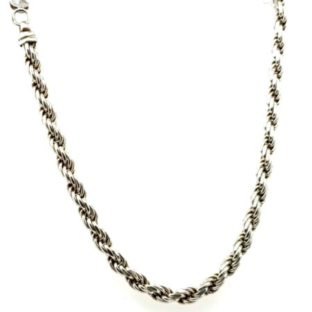 18” x 5.5mm .925 Sterling Silver Twisted Rope Chain, 45.8g