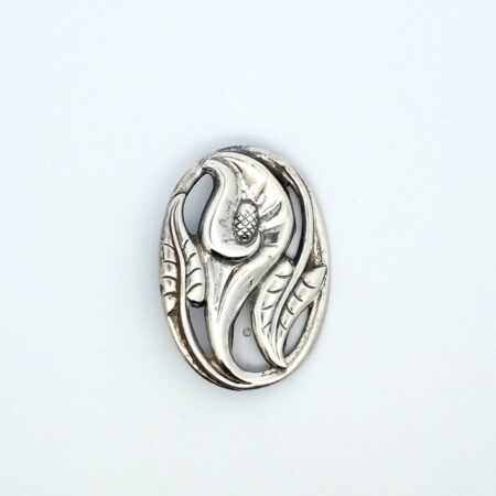 Vintage 925 Sterling Silver Floral Brooch 4.9 Grams