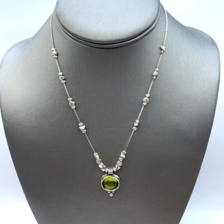 Silpada Daintree Green Quartz Pendant Sterling Silver 16.5 Inch Necklace #N1461