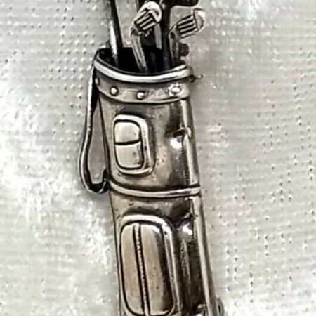 Vintage Beau Sterling Silver Golf Club Bag Pin/Brooch