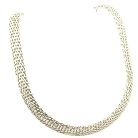 16” + 2” .925 Sterling Silver Mesh Necklace - Godfrey Carter, 41.2g