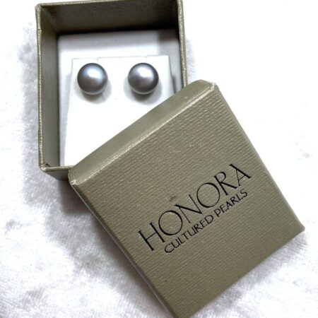 Honora 9 mm Cultured Pearl Earrings w/ Sterling Silver Studs - New In Box
