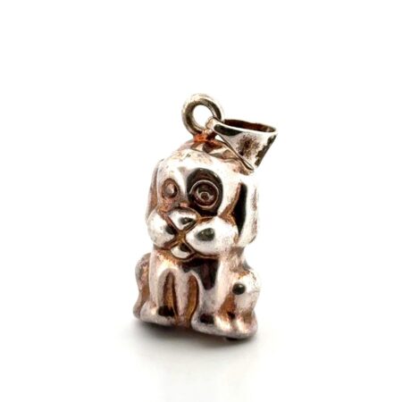 Vintage 925 Sterling Silver 3D Puppy Dog Figurine Pendant 5.1g