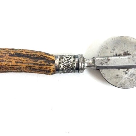 Joseph Rodgers & Sons Stag Horn Handle Rotary Wheel Knife Sharpener, Antique