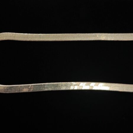 16” .925 Sterling Silver GLO Italy Herringbone Necklace, 7mm, 19.1g