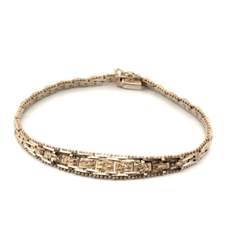 7” Italy 925 Sterling Silver Mesh Riccio Bracelet 12.2g