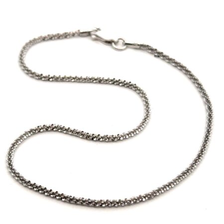 9.5” Zipper Chain .925 Sterling Silver Ankle Bracelet, 2.3g