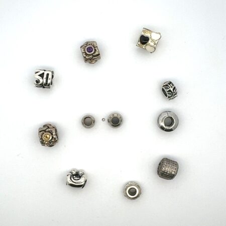 Lot of 11 Sterling Silver Charms (Snake Chain Compatible) Assorted Themes 23.5g