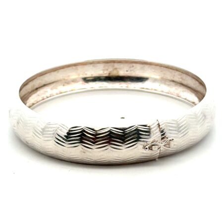 8” x 13mm 925 Sterling Silver Torque Bangle Bracelet, 13.2g