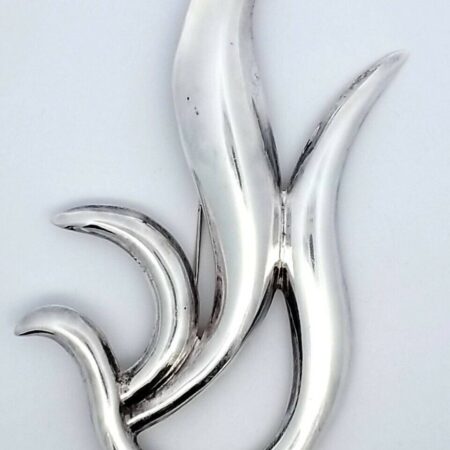 925 Sterling Silver Vintage Mexico Abstract Pin/Brooch 30.5 Grams