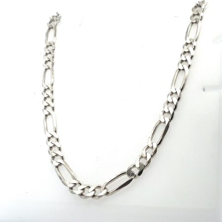 18.5” x 3.5mm Italian 925 Sterling Silver Figaro Chain Necklace 26.1g