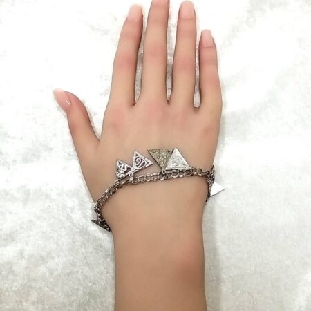 Iyob Filiae Job's Daughters Masonic 10 Charms 7.5" Bracelet 16.4 Grams