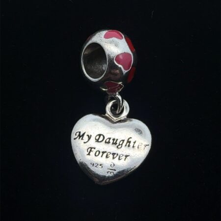 Danbury Mint Heart 925 Sterling Silver My Daughter Forever Charm