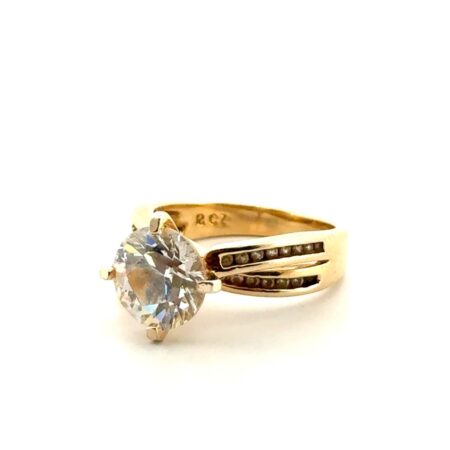 Size: 6 Ross Simons Gold Vermeil 925 Sterling Silver CZ Engagement Ring 5g
