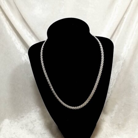 925 Sterling Silver 5mm wide Bismark 16" Necklace 17.7 Grams