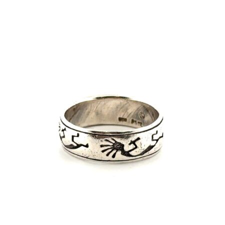 Size: 11 Kokopelli 925 Sterling Silver Band Ring 7.4g