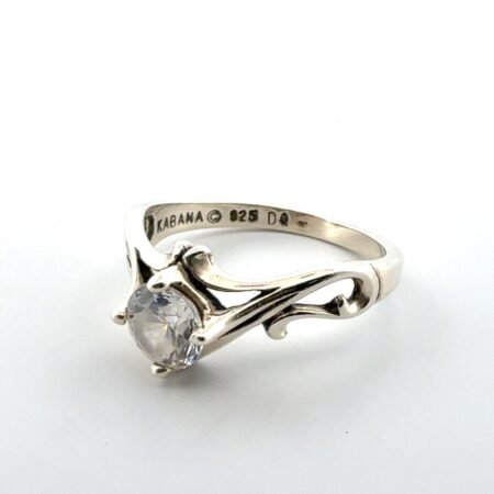 Size: 7.25 Kabana 925 Sterling Silver Cubic Zirconia Ring 2.4g