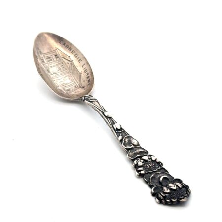 .925 Sterling Silver Mt. Carroll Illinois Souvenir Spoon, 5.5”, 21.7g