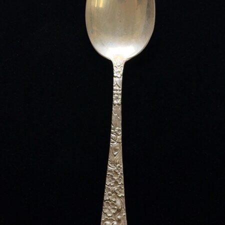 Stieff Sterling Silver Rose Repousse Teaspoon 9 Avail., 5 3/4”, 20.6g Each
