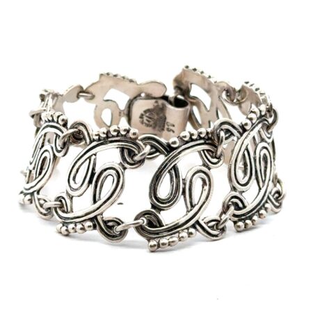 7” x 23mm Taxco Mexico 925 Sterling Silver Panel Bracelet, 31.9g