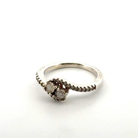 Size: 7 925 Sterling Silver Lab- Created Diamond Ring 2.8g