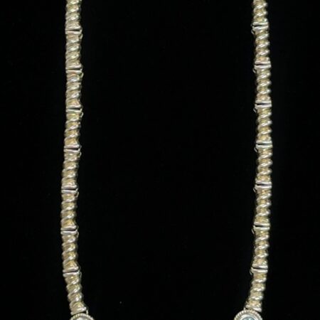 16” Ross Simons Sterling Silver Multi Stone (In Descr.) Choker Necklace, 32.1g