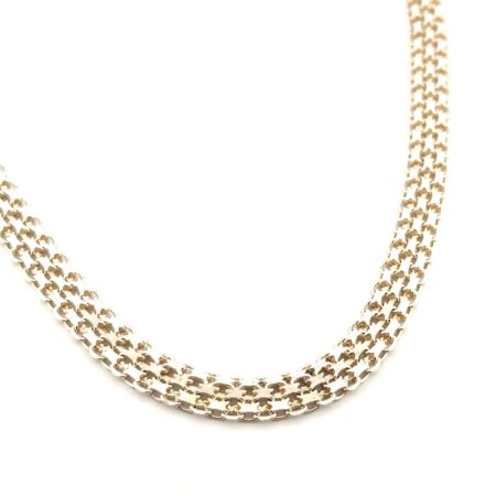 16” Milor Italy 925 Sterling Silver Bismarck Chain Necklace 19.5g
