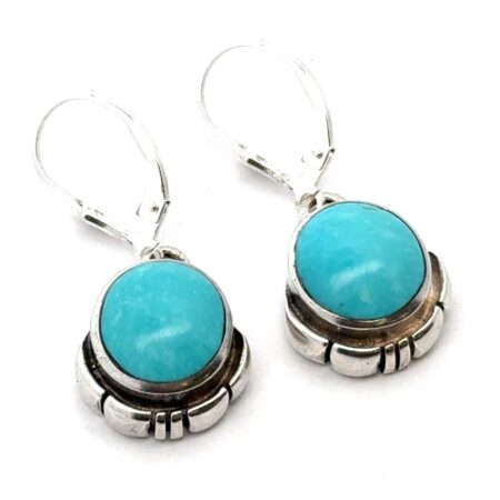 Silver Cloud .925 Sterling Silver Turquoise Dangle Earrings, 9.1g