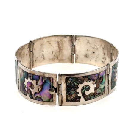 6.5”x19mm Abalone Inlay Panel Bracelet, 20.7g