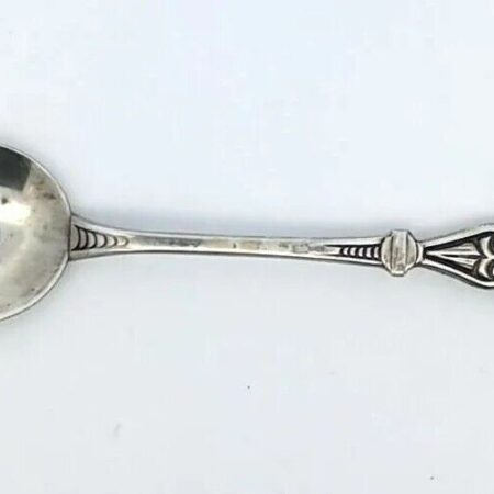 Vintage 800 Silver Genova, Italy Souvenir Spoon Enamel Design