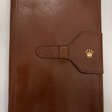 Rolex 71.06.02 Genuine Brown Leather Notepad/Journal Cover Only *NO PAPER*