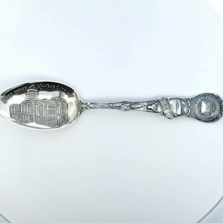 Vintage Kansas City Mo. Post Office Souvenir Sterling Silver Spoon 5.75 Inch