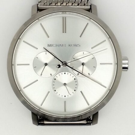Michael Kors MK 8677 Mesh Stainless Steel Wrist Watch, New Battery