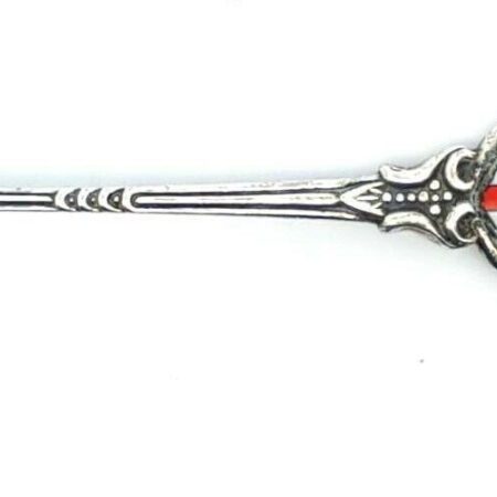 Sterling Silver Koblenz Enameled Souvenir 4" Spoon Marked Alpacca