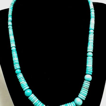 Jay King Mine Finds DTR Sterling Silver Turquoise Beaded 18" Necklace 29.9 Grams