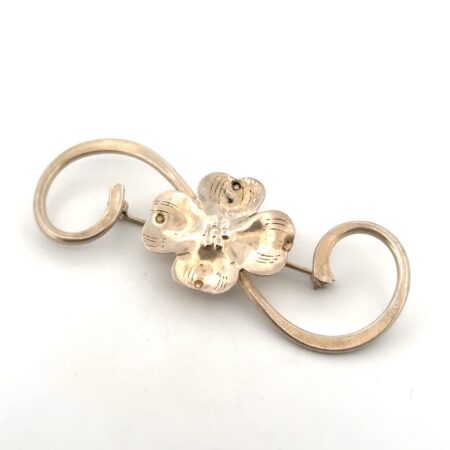 Vintage 925 Sterling Silver Dogwood Flower Swirl Brooch/Pin 6.2g