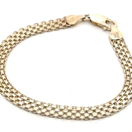 7” x 6mm OTC 925 Sterling Silver Italian Mesh Bracelet, 6.2g