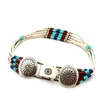 6.5” Carolyn Pollack 925 Sterling Liquid Silver Concho Bracelet 8.5g