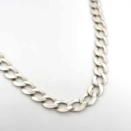 20” x 9.5mm 925 Sterling Silver Curb Chain Necklace 37.6g
