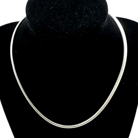 925 Solid Sterling Silver Square Snake 16" Chain 3.8 mm 18.4 Grams.