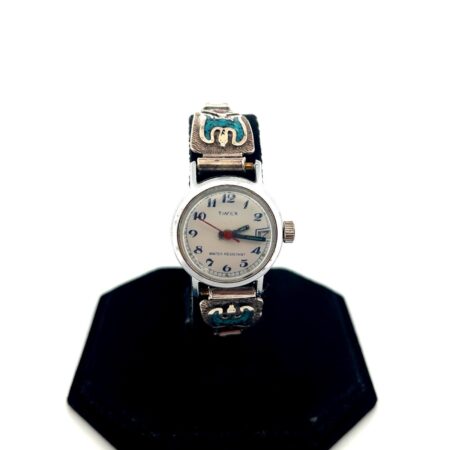 Vintage TimeX Manual Wind Watch Stainless Steal Navajo Thunderbub Band