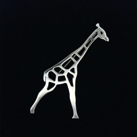 Vintage SU 925 Sterling Silver Giraffe Brooch/Pin, Mexico, 8.3g
