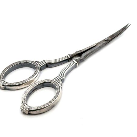 Antique 925 Sterling Silver Manicure Scissors, 4.75”, 17.3g