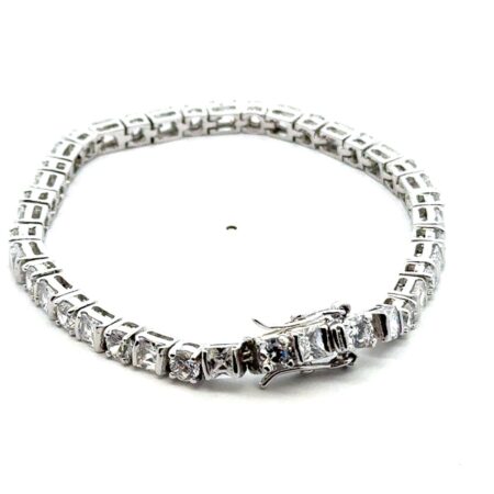 8” .925 Sterling Silver CZ Tennis Bracelet, 18.0g
