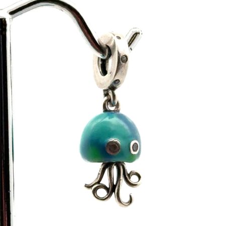 Pandora Color Changing Jellyfish Sterling Silver Dangle Charm #792704C01, 2.4g