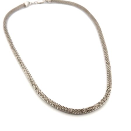 16” Italy 925 Sterling Silver Mesh Tubular Necklace 14.5g
