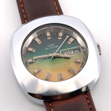 38mm Glycine Vacuum High Frequency Automatic *RARE* Gradient Dial Watch 343.131