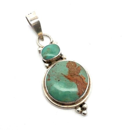 .950 Fine Silver Royston Turquoise Pendant, 5.2g