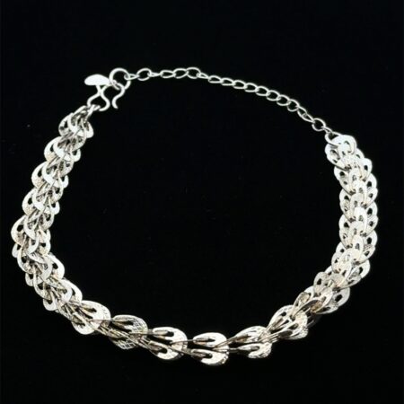 9” .999 Fine Silver Spiga Style Bracelet, 4.8g