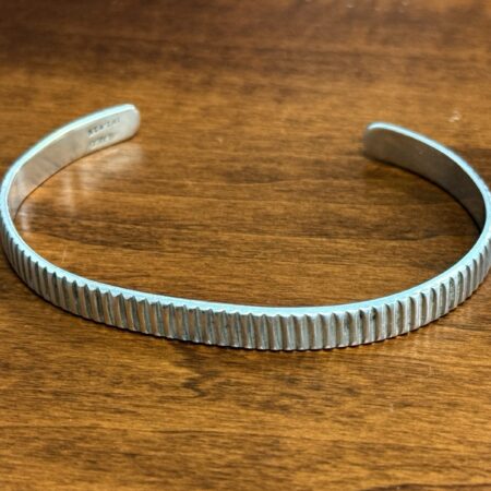 JPI Mexico 7.5” x 6.4mm Sterling Silver Textured Cuff Bracelet, 16.1 Grams